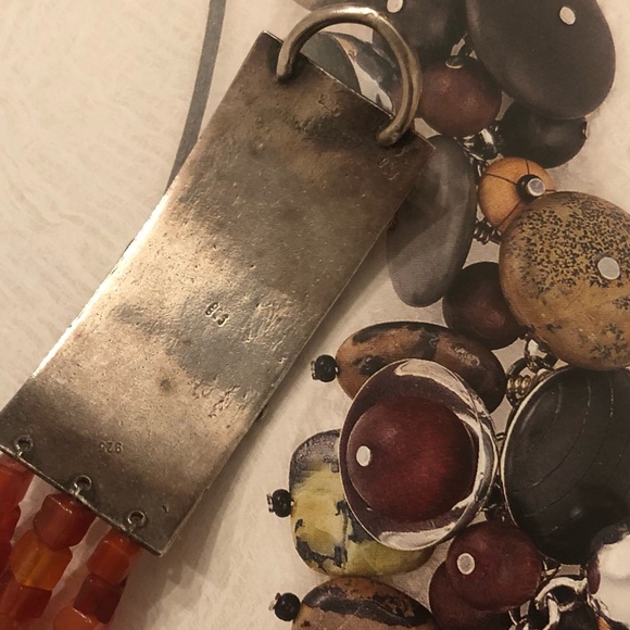 Rare Silpada Triple Strand Carnelian Sterling Silver Toggle Clasp Bracelet N0880 - Picture 13 of 16